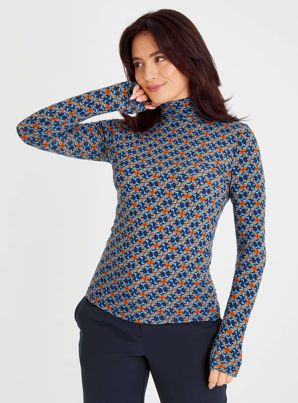 Ladies roll outlet neck tops uk